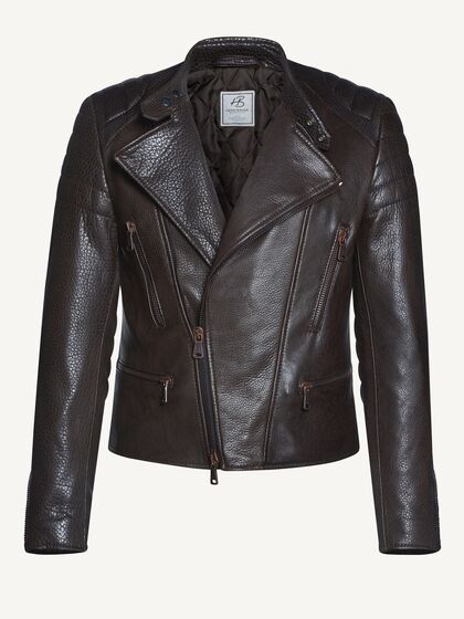 Ninja Mens Biker Leather Jacket
