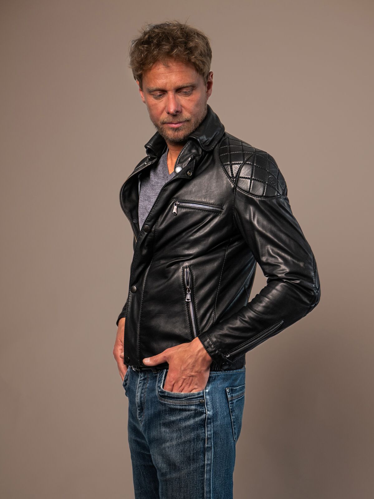Road King Mens Leather Jacket, 3.599,00