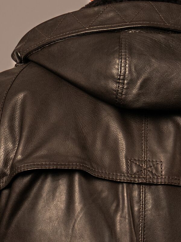 Sherman Mens Leather Coat