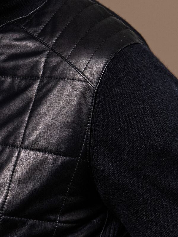 Kasan Mens Cashmere Leather Jacket