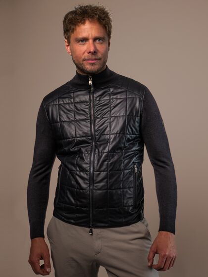 Kasan Mens Cashmere Leather Jacket