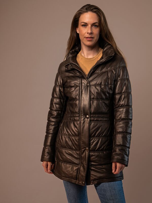 Chamonix Ladies Quilted Leather Coat