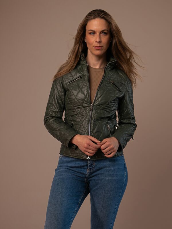 Virginia Ladies Quilted Leather Jacket