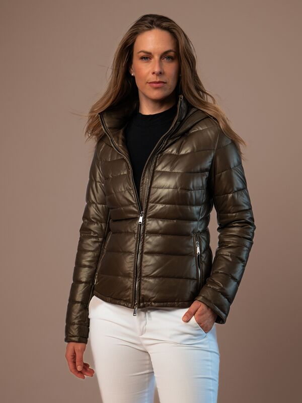 Alania Ladies Leather Down Jacket